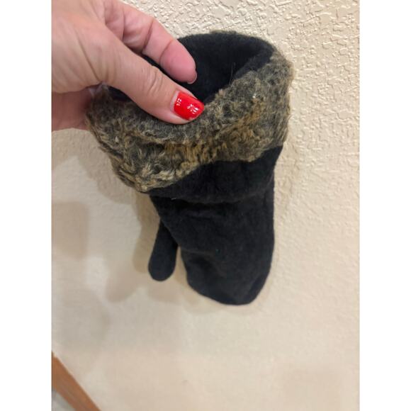 Fjall Wool Blend Large Jacket reversible  Faux Fur Lined with mittens - Picture 10 of 16